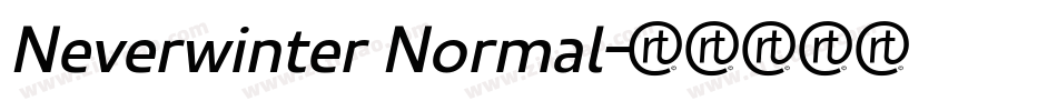 Neverwinter Normal字体转换